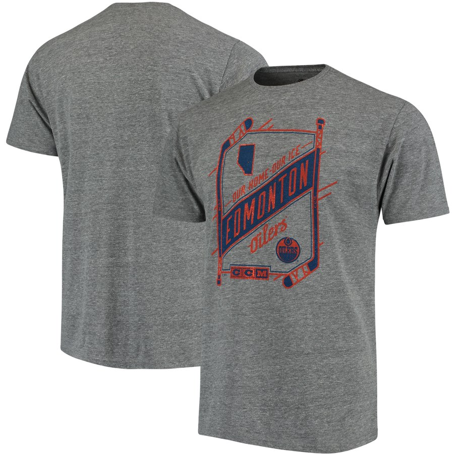 Edmonton Oilers CCM Our Home Our Ice Tri-Blend T-Shirt Gray