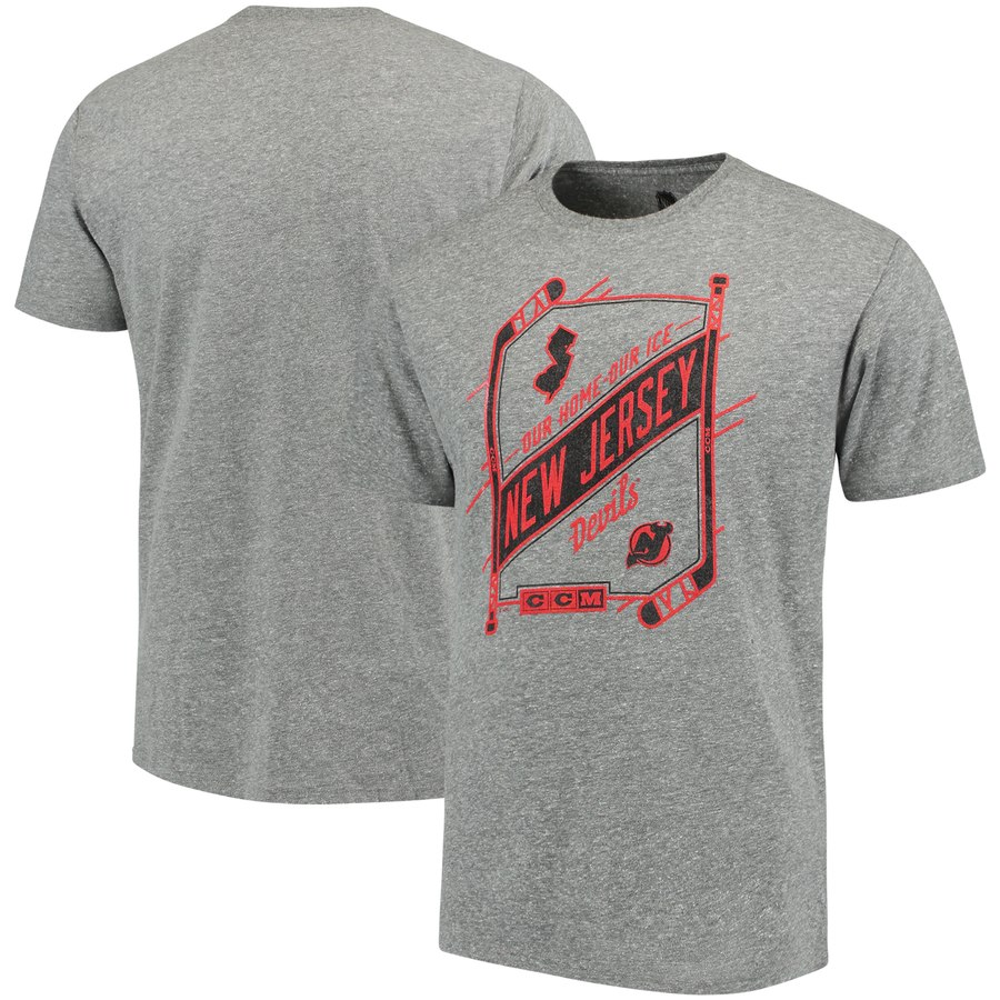 New Jersey Devils CCM Our Home Our Ice Tri-Blend T-Shirt Gray
