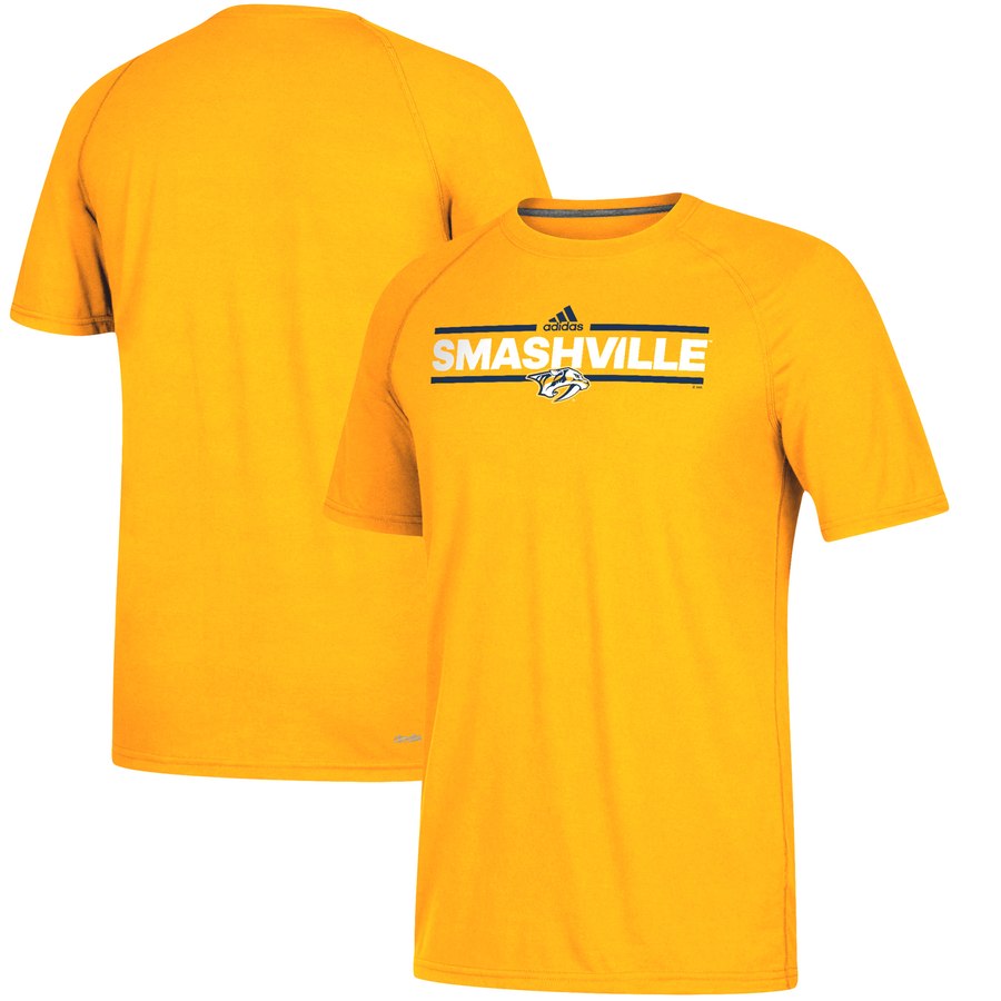 Nashville Predators adidas Local Dassler climalite T-Shirt Gold
