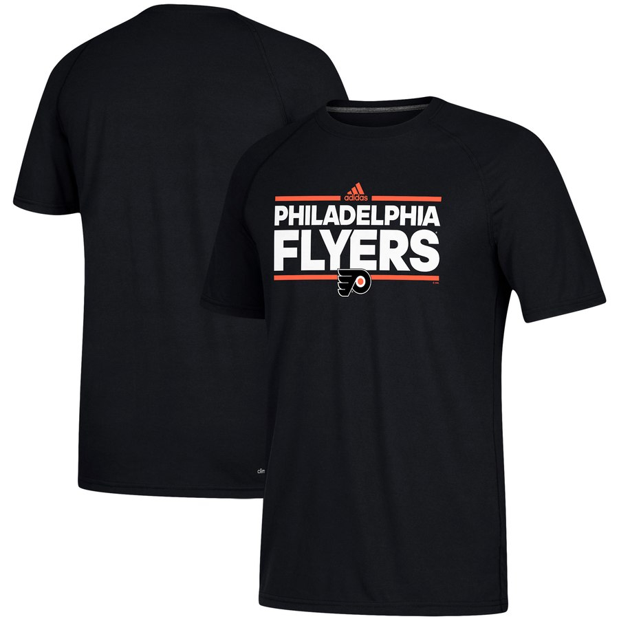 Philadelphia Flyers adidas Dassler climalite Raglan T-Shirt Black