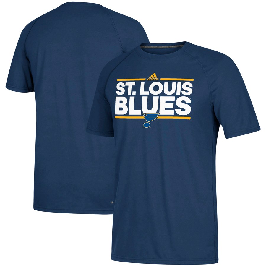 St. Louis Blues adidas Dassler climalite T-Shirt Blue