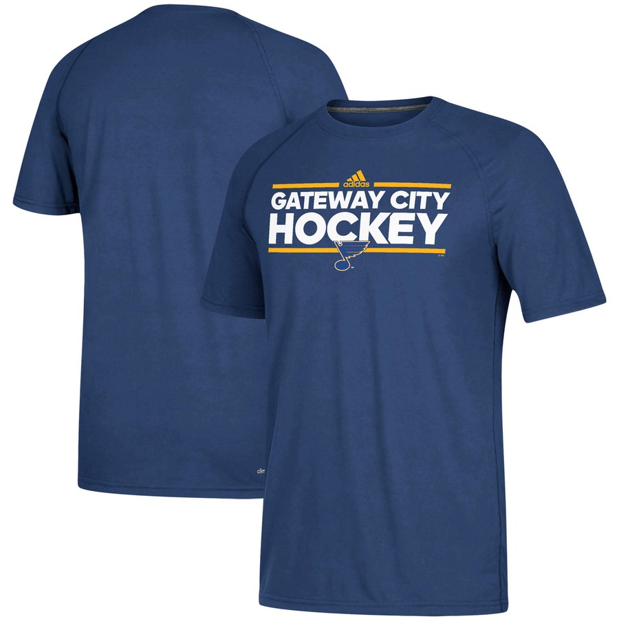 St. Louis Blues adidas Local Dassler climalite T-Shirt Blue