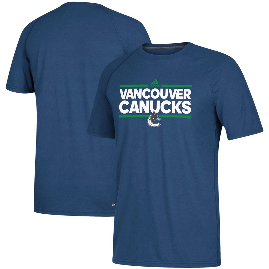 Vancouver Canucks adidas Dassler climalite T-Shirt Blue