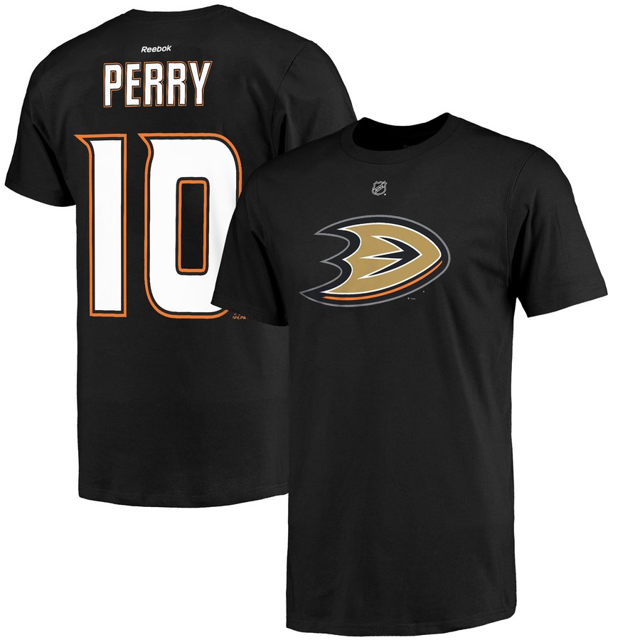 Anaheim Ducks #10 Corey Perry Reebok Name & Number T-Shirt Black