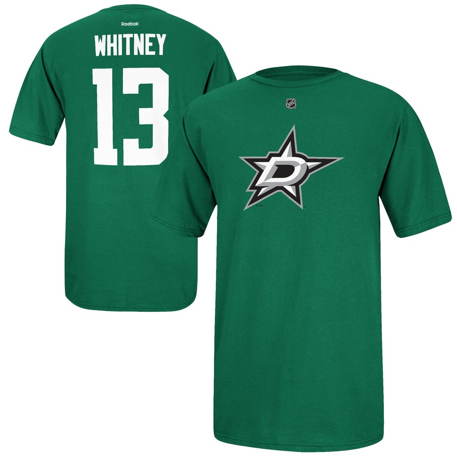 Dallas Stars #13 Ray Whitney Reebok Name and Number Player T-Shirt Green