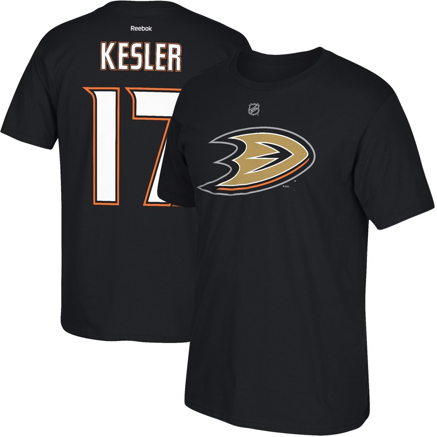 Anaheim Ducks #17 Ryan Kesler Reebok Name & Number T-Shirt Black