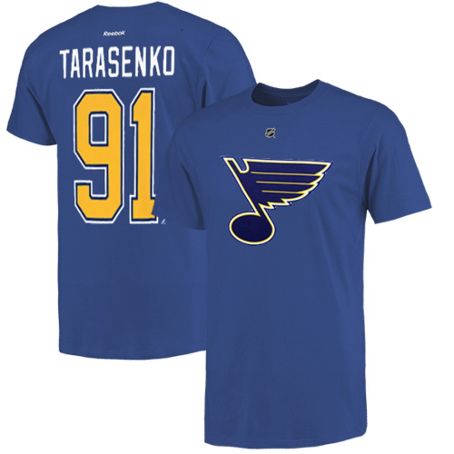 St. Louis Blues #91 Vladimir Tarasenko Reebok Name and Number Player T-Shirt Royal