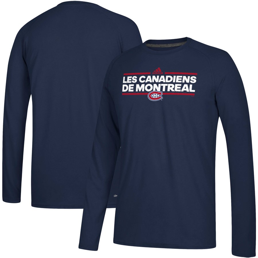 Montreal Canadiens adidas Local Ultimate Dassler Long Sleeve T-Shirt Navy