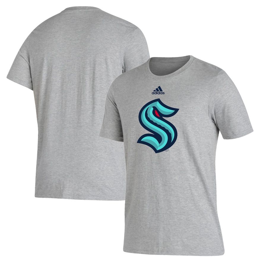 Seattle Kraken Adidas Amplifier T-Shirt Gray
