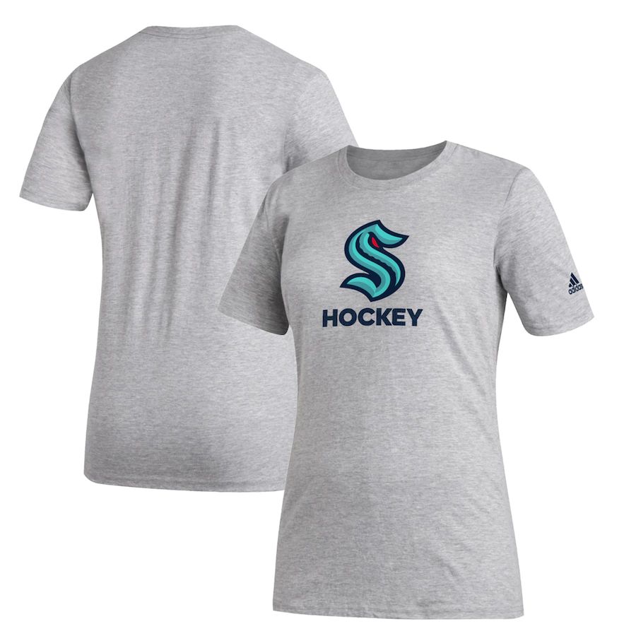 Seattle Kraken Adidas Women's Amplifier T-Shirt Gray