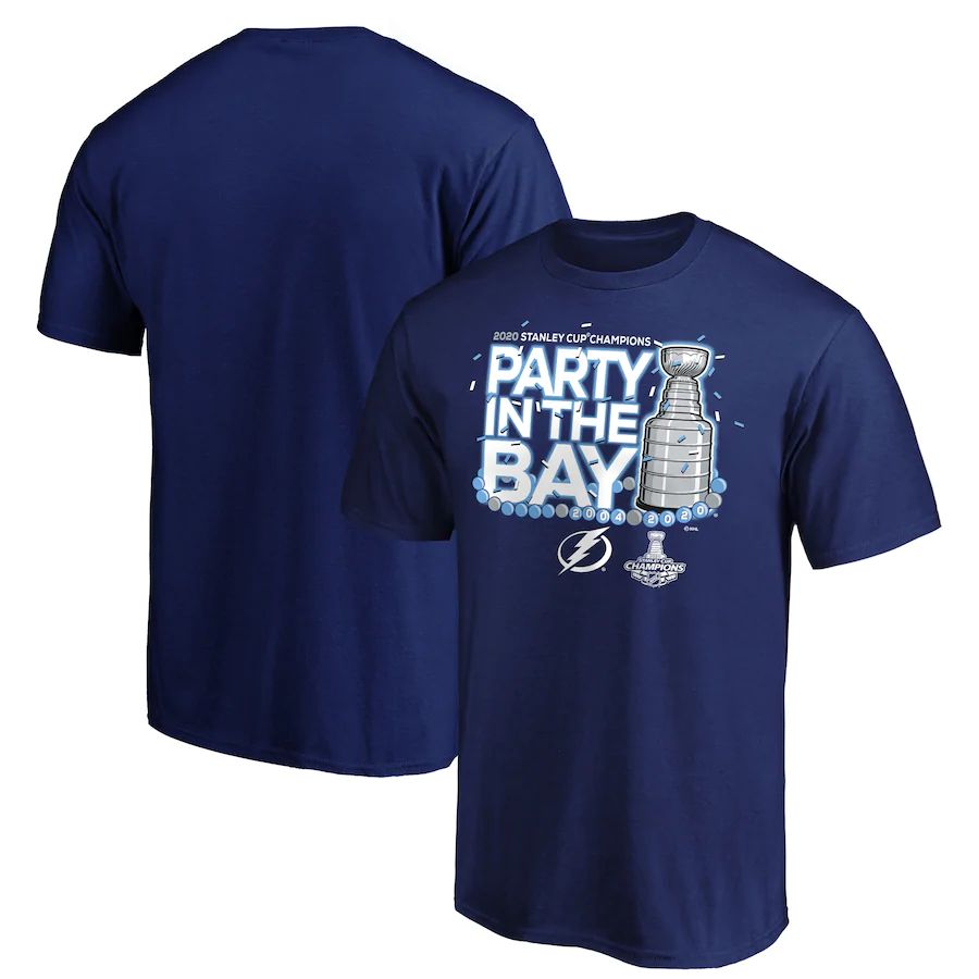 Tampa Bay Lightning 2020 Stanley Cup Champions Parade Celebration Last Stop T-Shirt Blue