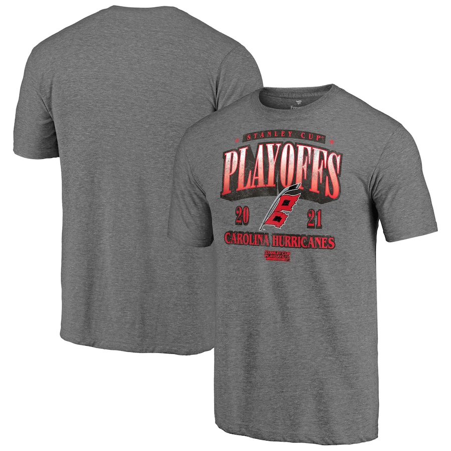 Carolina Hurricanes 2021 Stanley Cup Playoffs Bound Ring the Alarm Tri-Blend T-Shirt - Heathered Gray