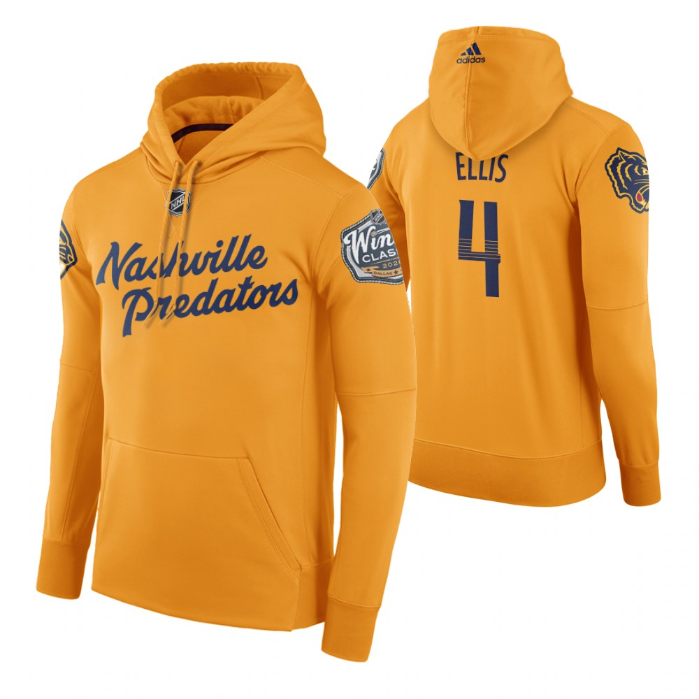 Adidas Predators #4 Ryan Ellis Men's Yellow 2020 Winter Classic Retro NHL Hoodie