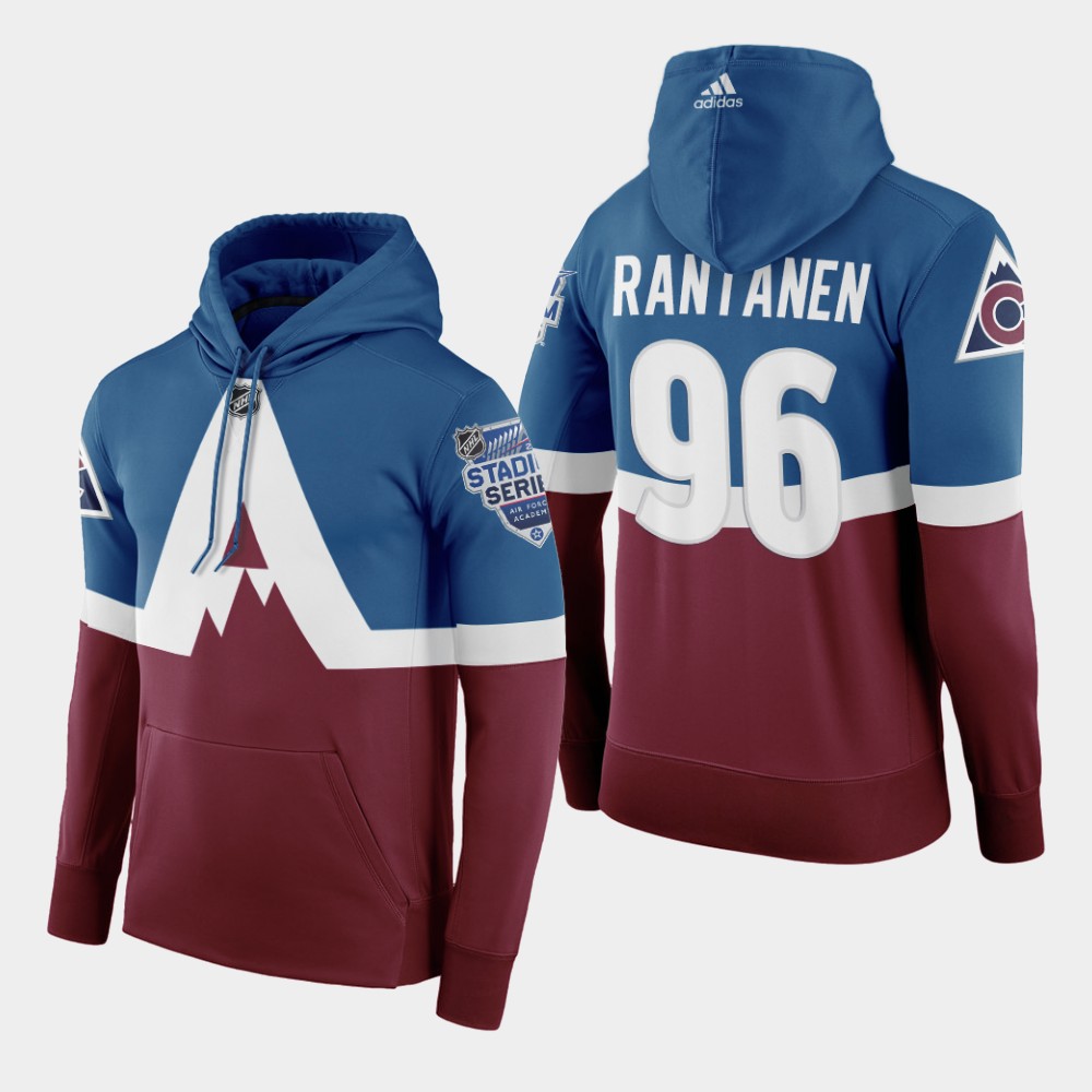 Adidas Colorado Avalanche #96 Mikko Rantanen Men's Burgundy 2020 Stadium Series Hoodie