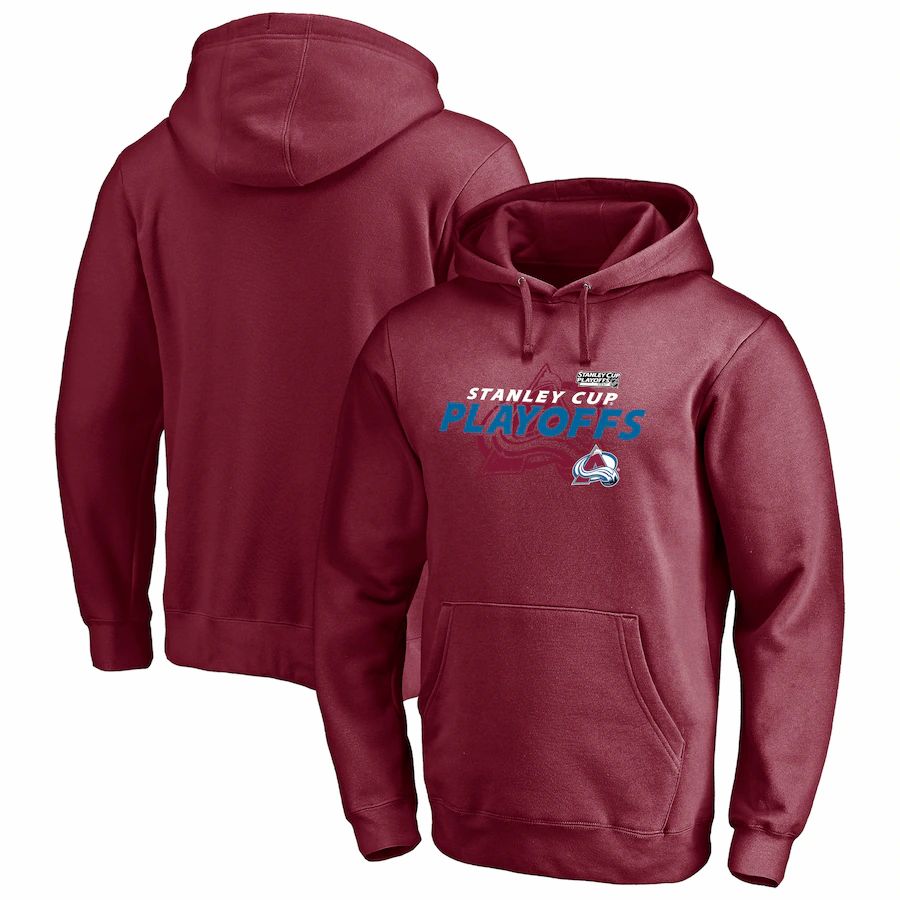 Colorado Avalanche 2021 Stanley Cup Playoffs Bound Turnover Pullover Hoodie - Burgundy