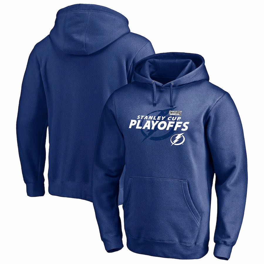 Tampa Bay Lightning 2021 Stanley Cup Playoffs Bound Turnover Pullover Hoodie - Royal