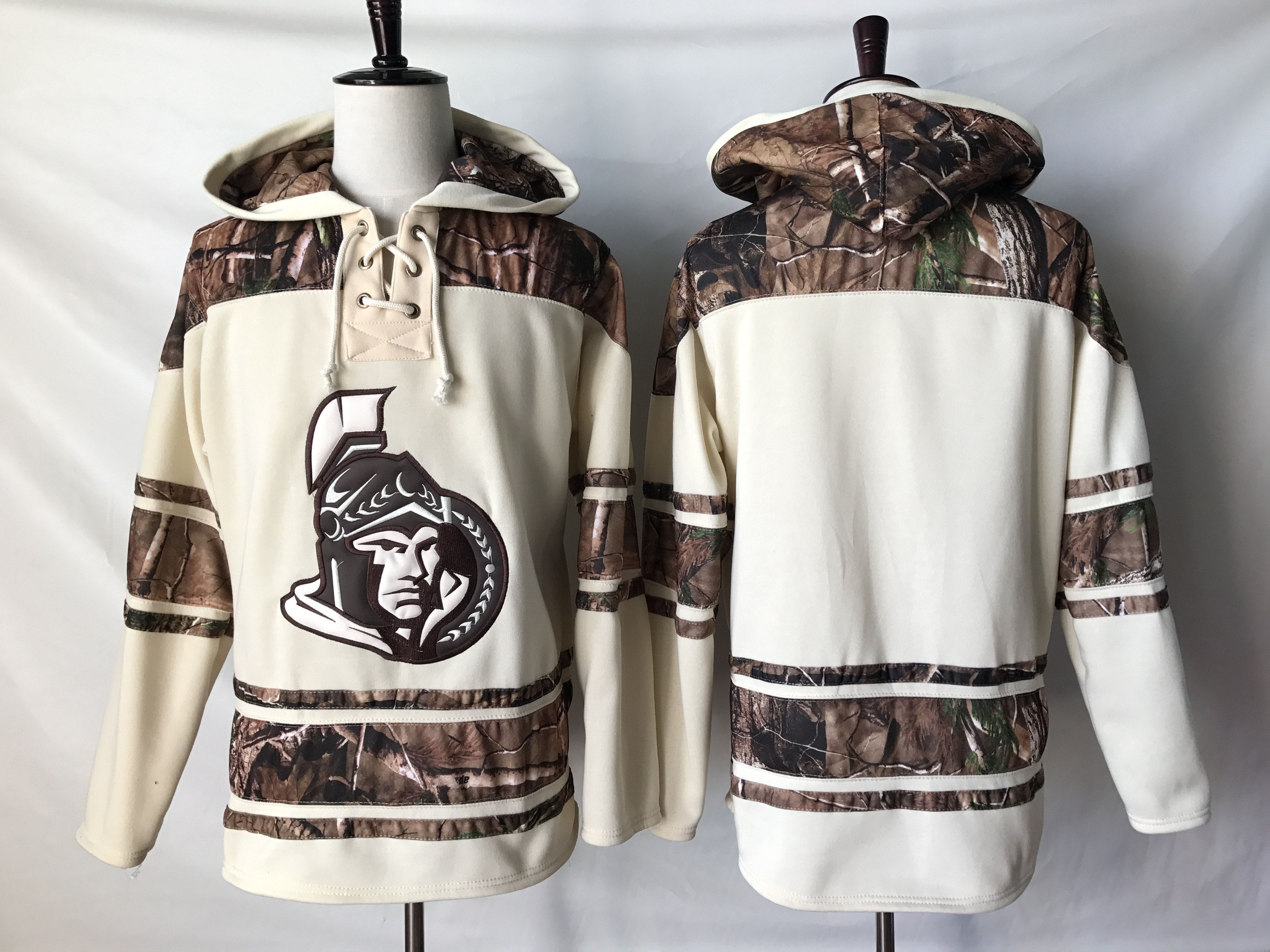 Senators Blank Cream Camo NHL Hoodie