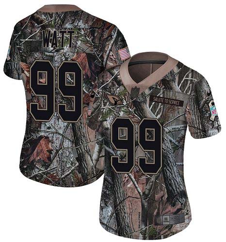 Nike Cardinals #99 J.J. Watt Camo Women's Stitched NFL Limited Rush Realtree Jersey