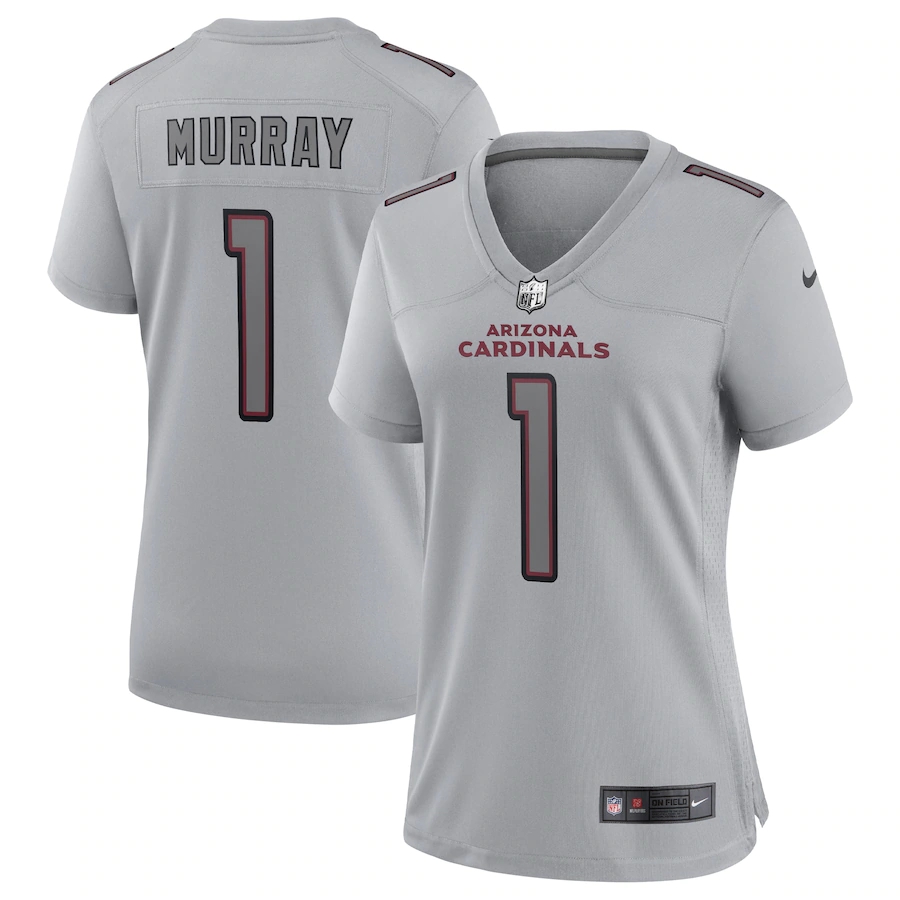 Arizona Cardinals #1 Kyler Murray Nike Women's Gray Atmosphere Fashion Game Jersey