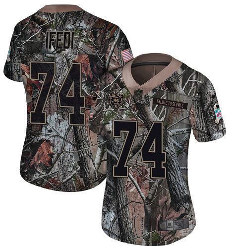 Nike Bears #74 Germain Ifedi Camo Women's Stitched NFL Limited Rush Realtree Jersey