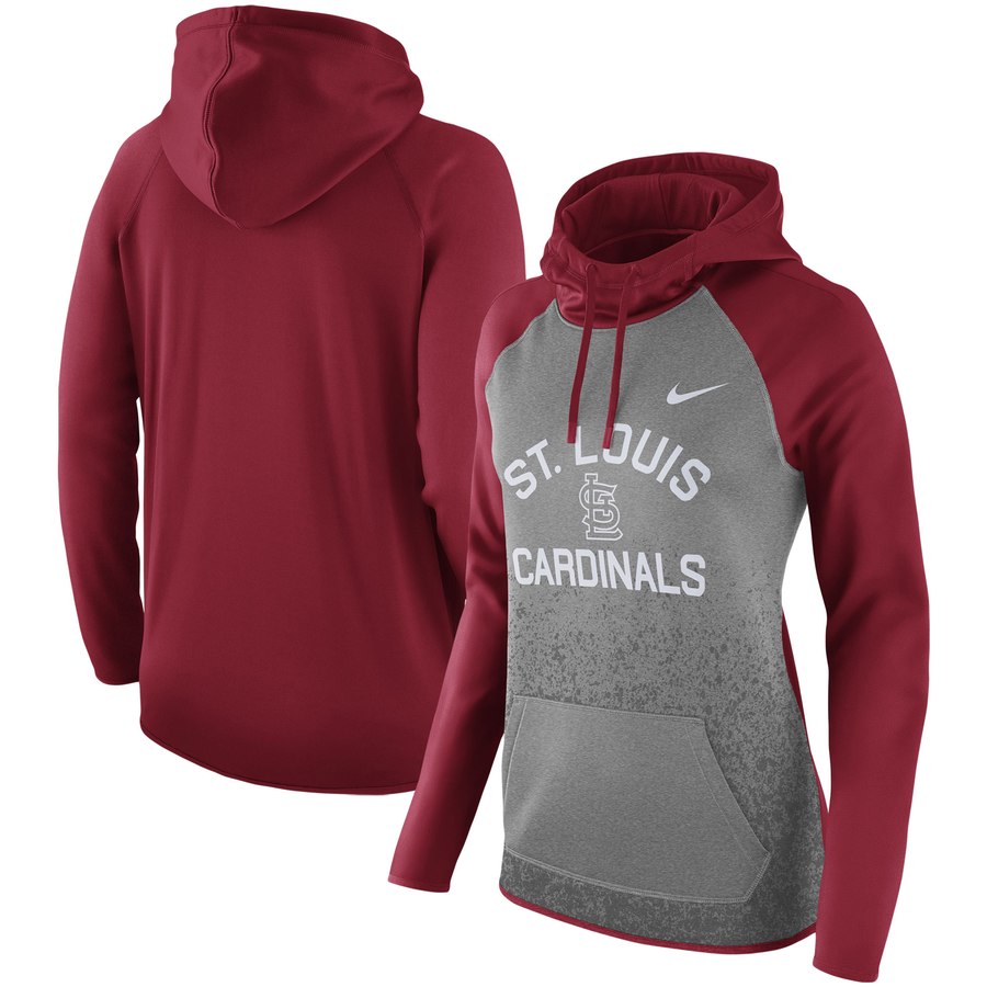 St. Louis Cardinals Nike Women's All-Time Therma Performance Pullover Hoodie Dark Gray