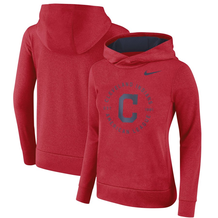 Cleveland Guardians Nike Women's Therma Pullover Hoodie Red