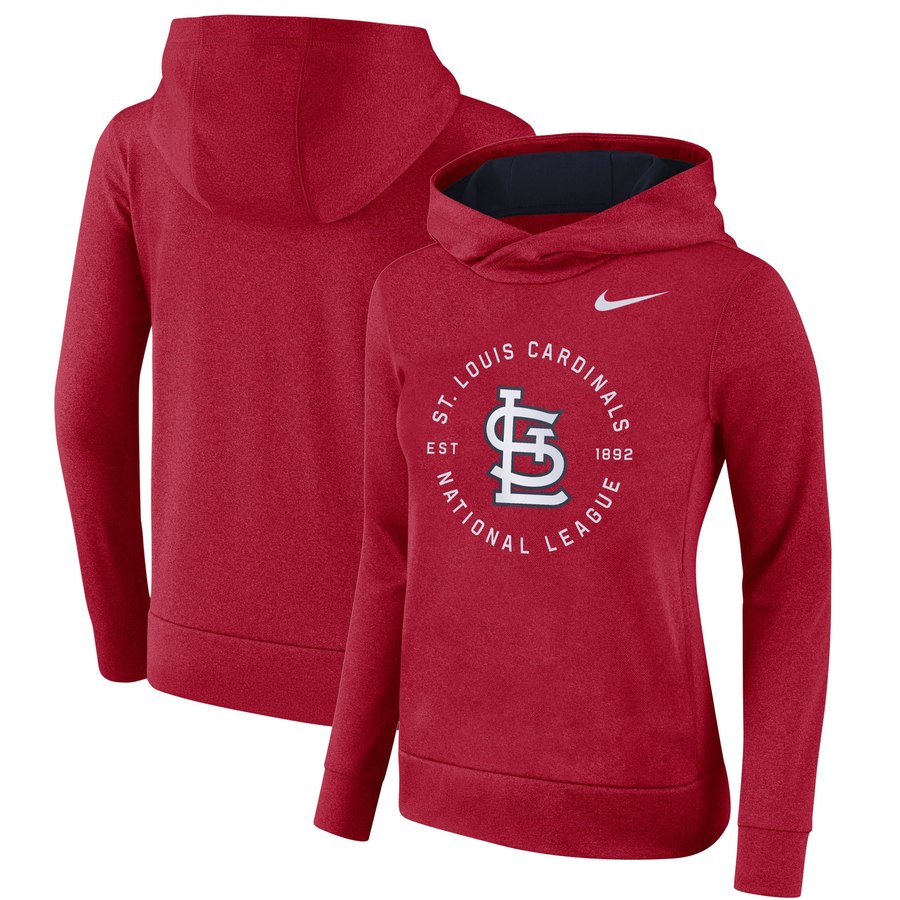 St. Louis Cardinals Nike Women's Therma Pullover Hoodie Red