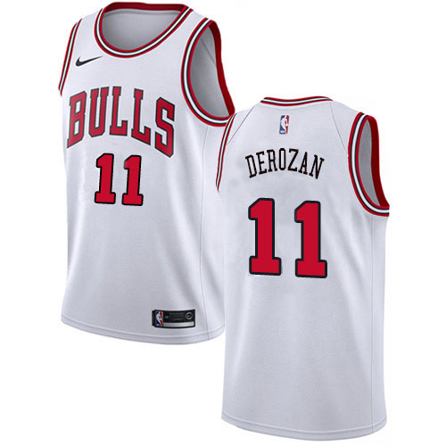 Nike Bulls #11 Demar Derozan Women's White NBA Swingman Association Edition Jersey