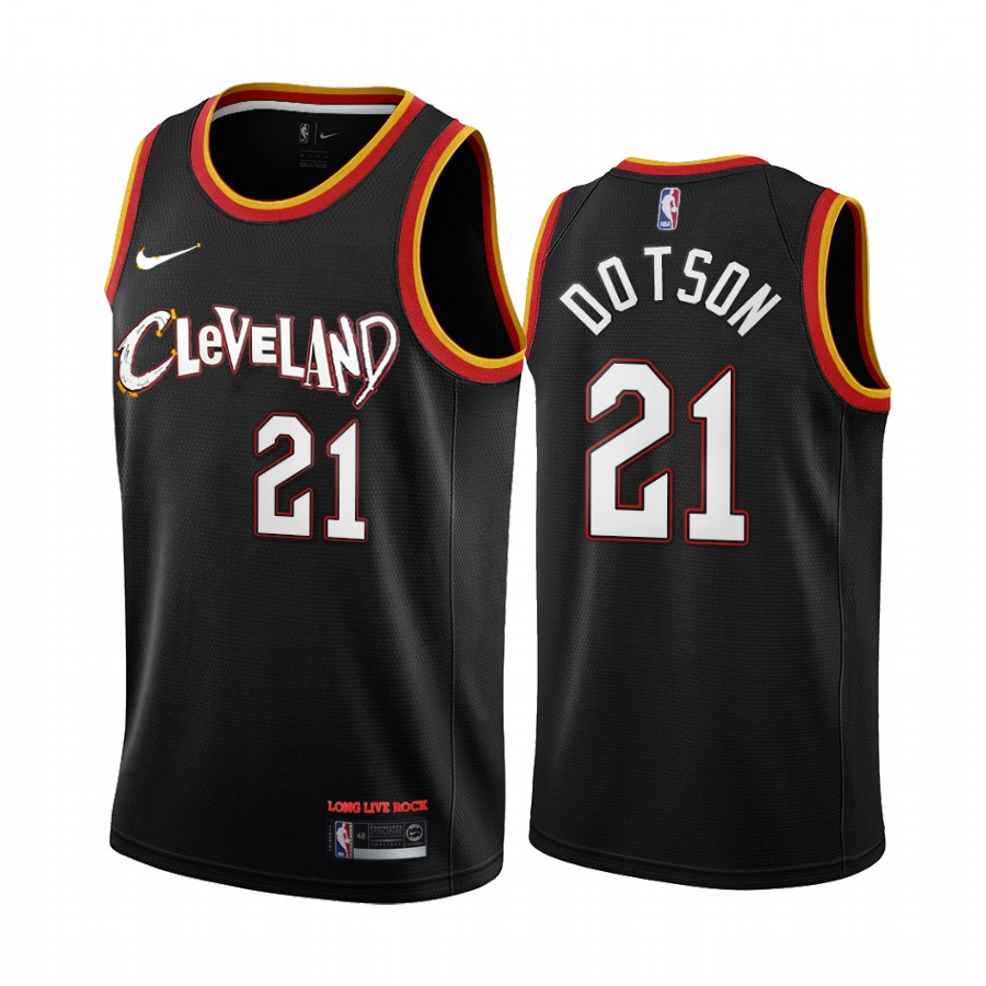 Nike Cavaliers #21 Damyean Dotson Black Women's NBA Swingman 2020-21 City Edition Jersey