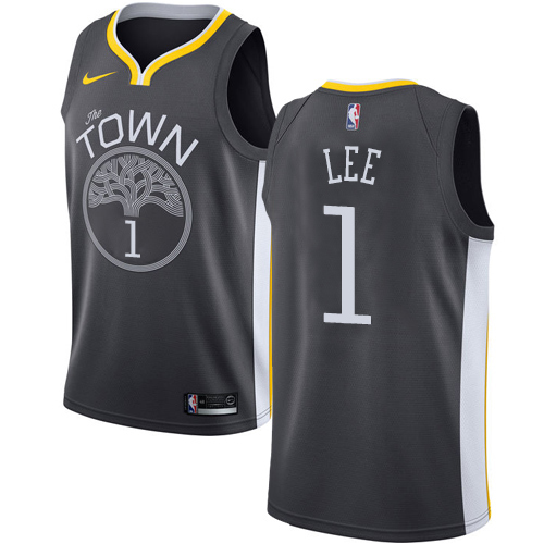 Nike Warriors #1 Damion Lee Black Women's NBA Swingman Statement Edition Jersey