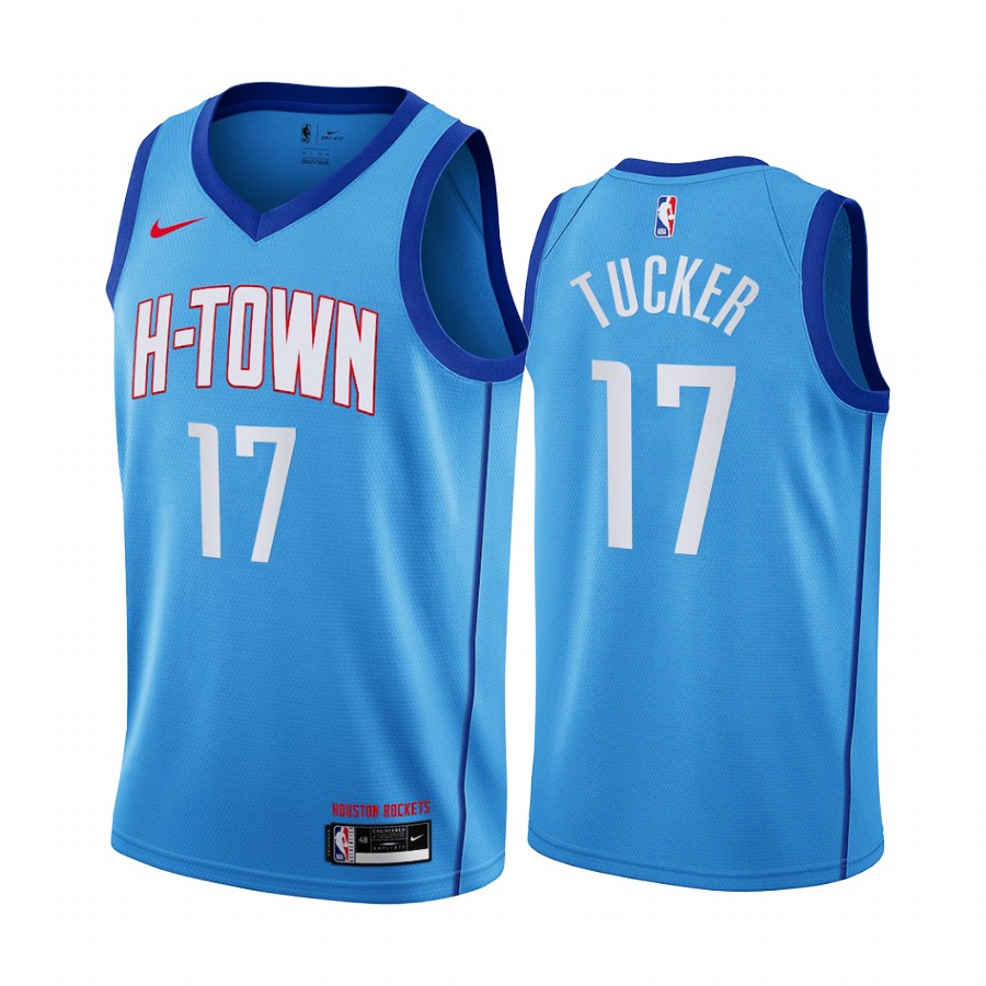 Nike Rockets #17 PJ Tucker Blue Women's NBA Swingman 2020-21 City Edition Jersey