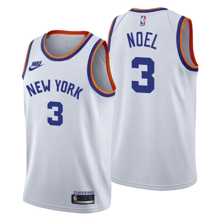 New York Knicks #3 Nerlens Noel Women's Nike Releases Classic Edition NBA 75th Anniversary Jersey White