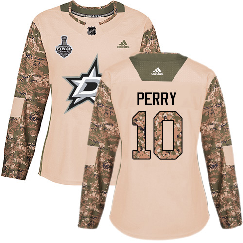 Adidas Stars #10 Corey Perry Camo Authentic 2017 Veterans Day Women's 2020 Stanley Cup Final Stitched NHL Jersey