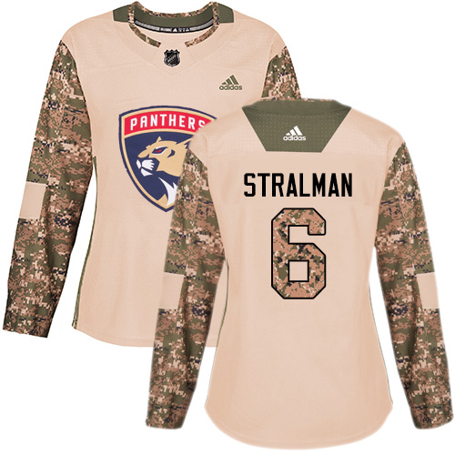 Adidas Panthers #6 Anton Stralman Camo Authentic 2017 Veterans Day Women's Stitched NHL Jersey