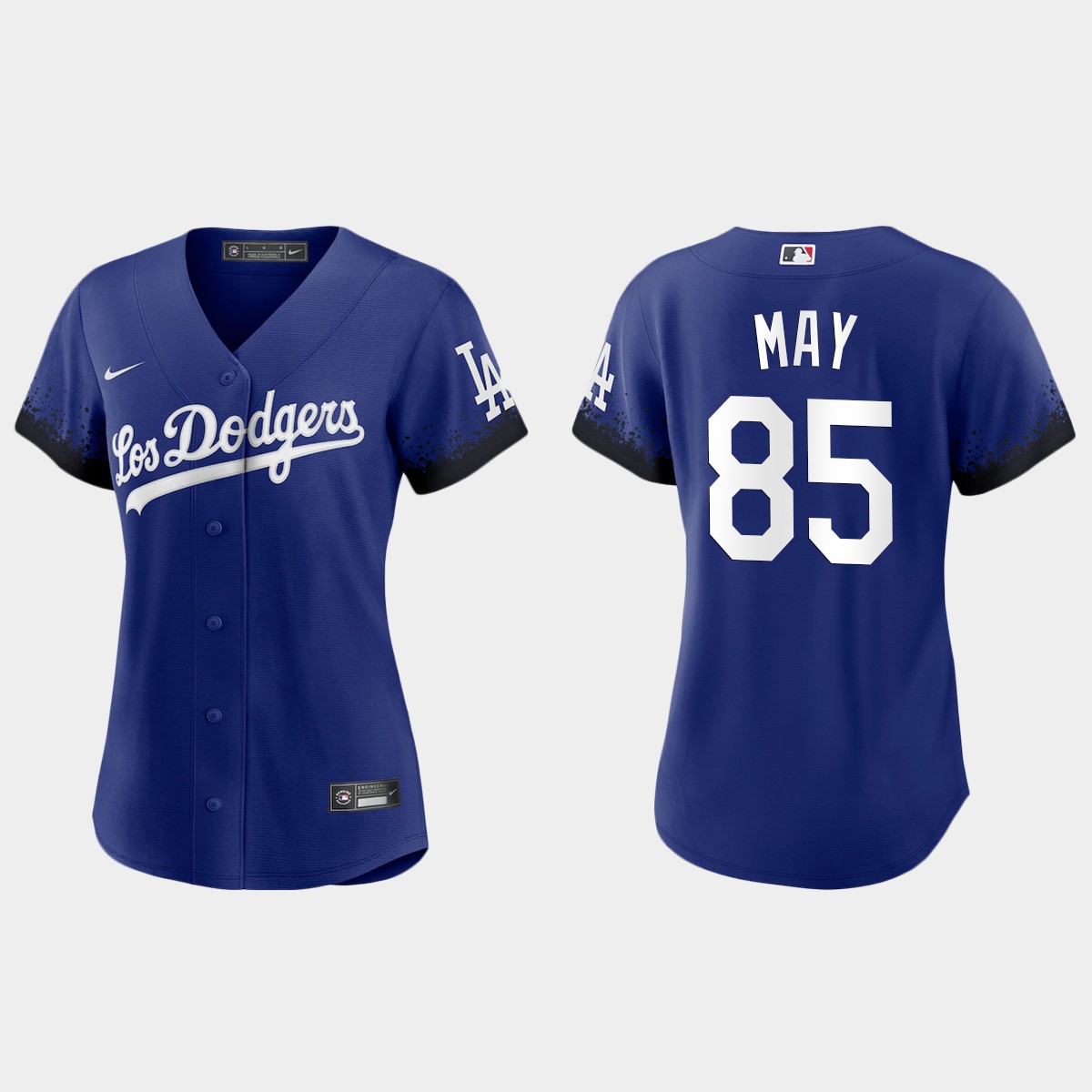 Los Angeles Dodgers #85 Dustin May Nike Women's 2021 City Connect MLB Jersey Royal
