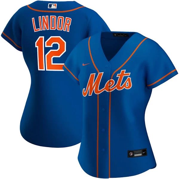 New York Mets #12 Francisco Lindor Nike Women's Alternate Replica Player Jersey - Royal