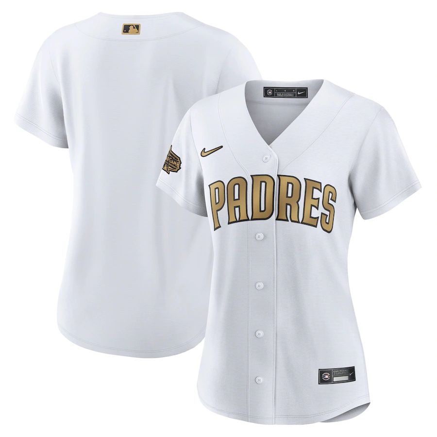 San Diego Padres Blank Women's Nike White 2022 MLB All-Star Game Replica Jersey
