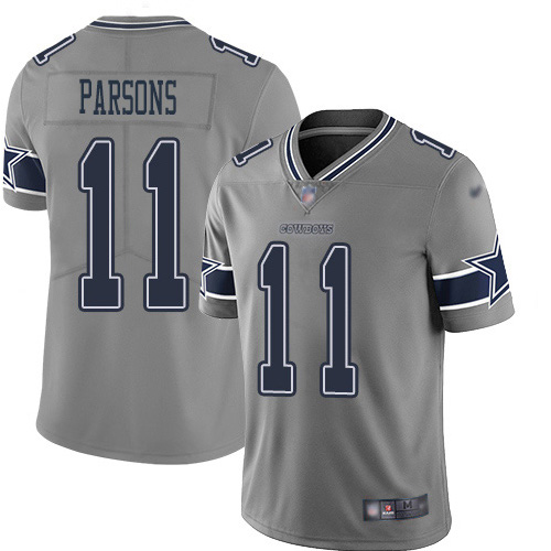 Nike Cowboys #11 Micah Parsons Gray Youth Stitched NFL Limited Inverted Legend Jersey
