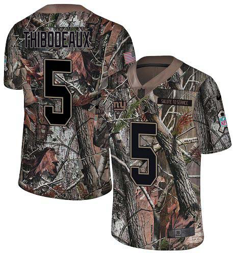 Nike Giants #5 Kayvon Thibodeaux Camo Youth Stitched NFL Limited Rush Realtree Jersey