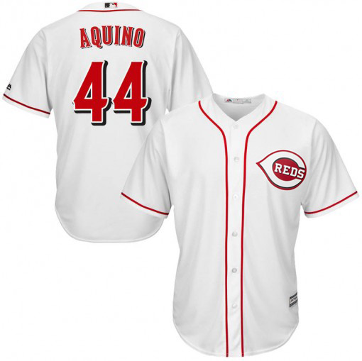 Reds #44 Aristides Aquino White Cool Base Stitched Youth MLB Jersey