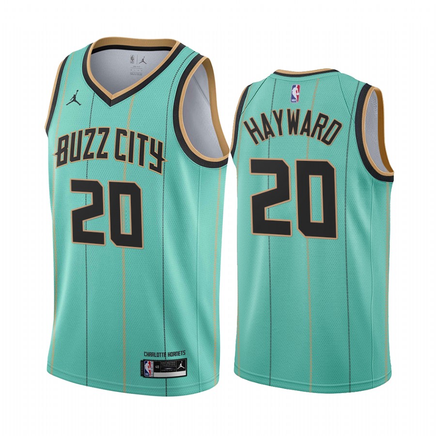 Nike Hornets #20 Gordon Hayward Mint Green Youth NBA Swingman 2020-21 City Edition Jersey
