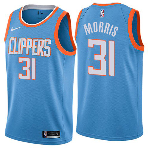 Nike Clippers #31 Marcus Morris Blue Youth NBA Swingman City Edition Jersey
