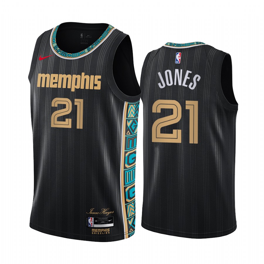 Nike Grizzlies #21 Tyus Jones Black Youth NBA Swingman 2020-21 City Edition Jersey