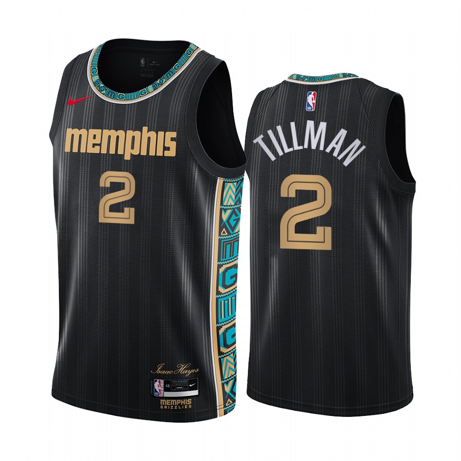 Nike Grizzlies #2 Xavier Tillman Black Youth NBA Swingman 2020-21 City Edition Jersey
