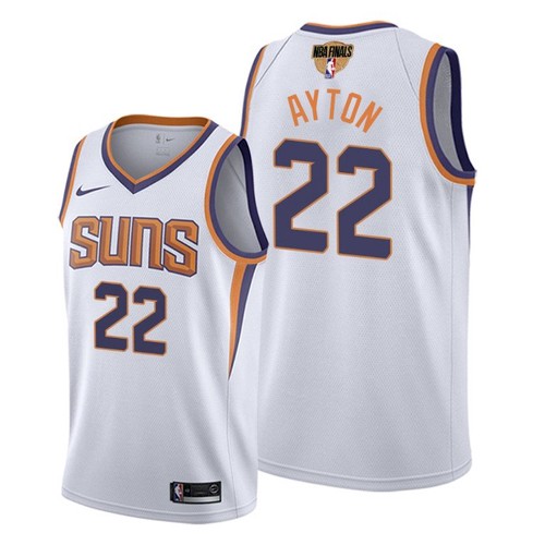 Nike Suns #22 Deandre Ayton Youth 2021 NBA Finals Bound Swingman Association Edition Jersey White
