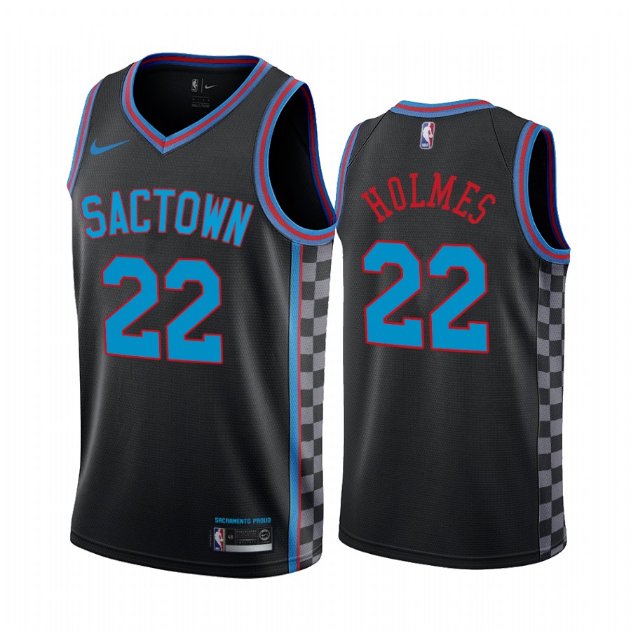 Nike Kings #22 Richaun Holmes Black Youth NBA Swingman 2020-21 City Edition Jersey