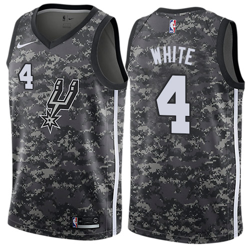 Nike Spurs #4 Derrick White Black Youth NBA Swingman City Edition 2018/19 Jersey