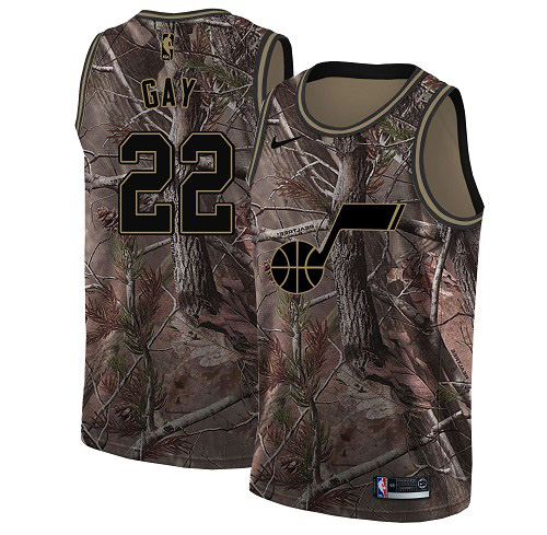 Nike Jazz #22 Rudy Gay Camo Youth NBA Swingman Realtree Collection Jersey