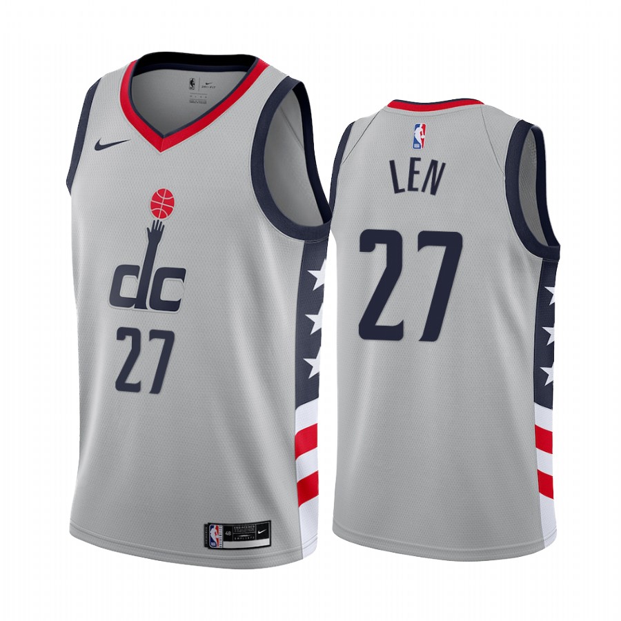 Nike Wizards #27 Alex Len Gray Youth NBA Swingman 2020-21 City Edition Jersey