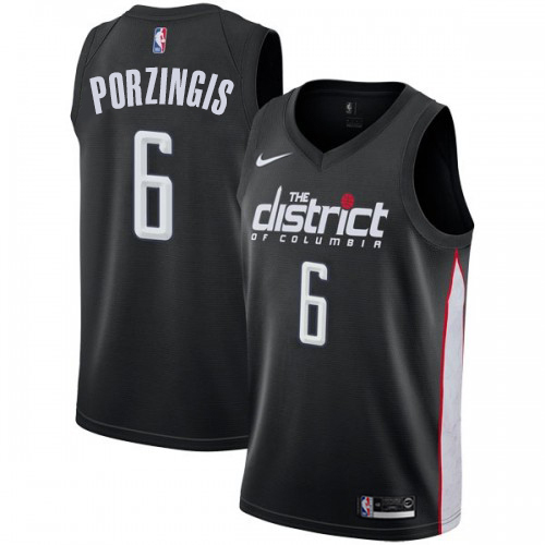 Nike Wizards #6 Kristaps Porzingis Black Youth NBA Swingman City Edition 2018/19 Jersey